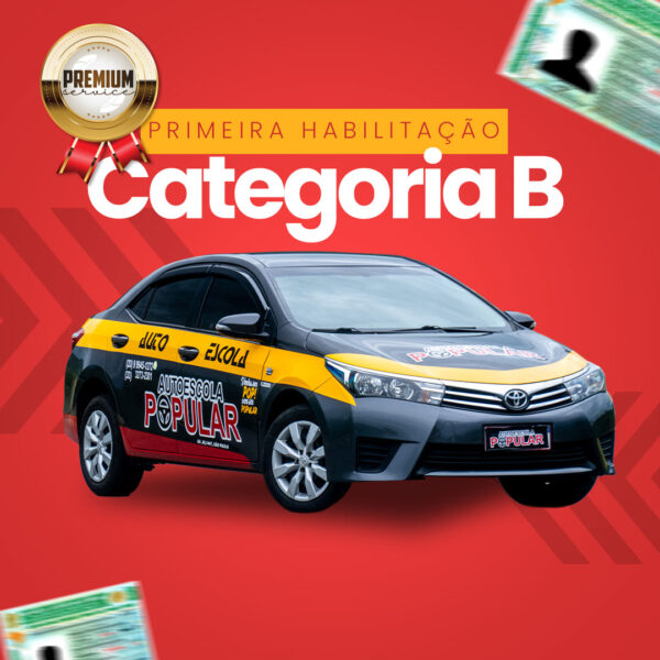 Pacote de Primeira Habilitação Categoria B (Carro) - PACOTE PREMIUM